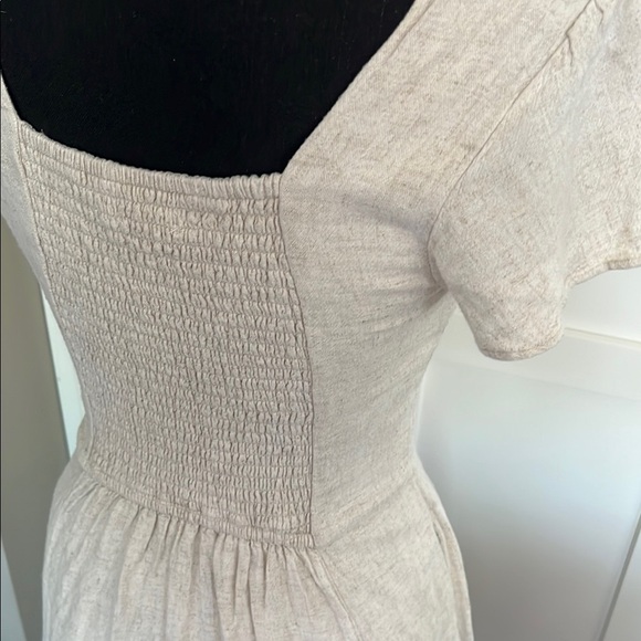 Abercrombie & Fitch Beige Linen Mini Dress XS - Picture 3 of 9